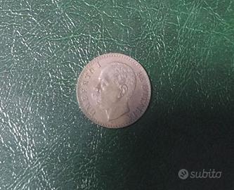 Lotto 2 monete Vittorio Emanuele II - 5 lire+1cent