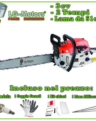 Motosega a scoppio potatore grande 52 lama