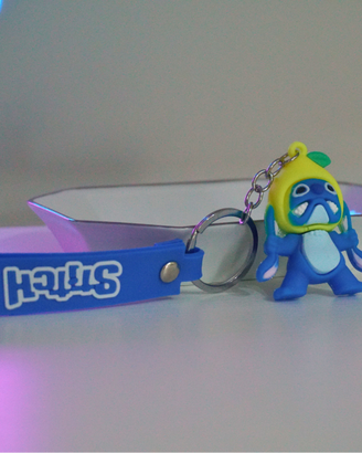 Portachiavi Stitch in PVC e Metallo