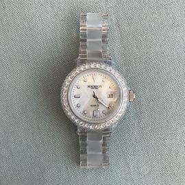 Orologio cinturino trasparente e strass