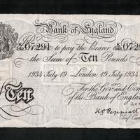 Banconota inglese 1934 10 pound