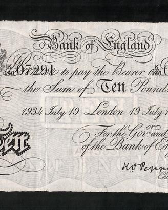 Banconota inglese 1934 10 pound