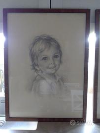 opere infanzia a carboncino