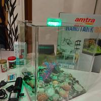 Acquario 30L completo: filtro, luci e accessori
