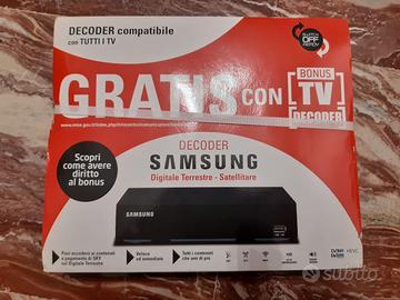 Decoder DVB T2/S2 Samsung x Sky scatola sigillata