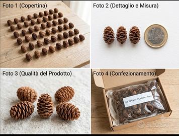 kit 30 pigne ontano 100% naturali