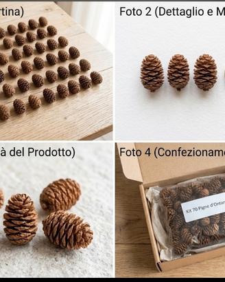 kit 30 pigne ontano 100% naturali