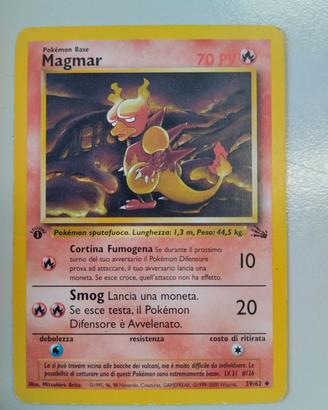 Pokemon magmar fossil 1° edizione 