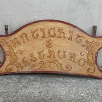 Antica insegna in legno Antichità e Restauro