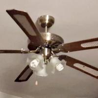 ventilatore da soffitto con 5 pale in legno