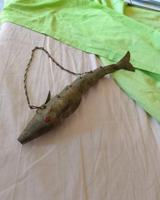 VINTAGE PESCE ARTICOLATO IN OTTONE
