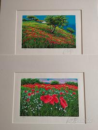 Franco Azzinari set di 2 serigrafie originali