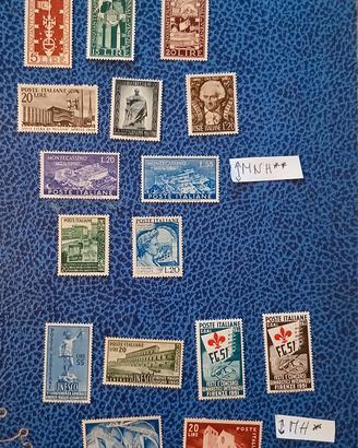 Repubblica 1949/1951- 16 francobolli nuovi