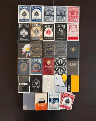 Lotto 27 Mazzi di Carte da cartomagia - cardistry