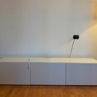 Mobile tv Besta ikea + ripiano in vetro