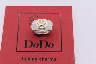 dodo anello argento oro 18 kt fascione