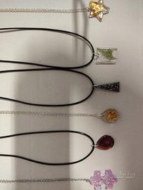 ciondolo in resina con catena