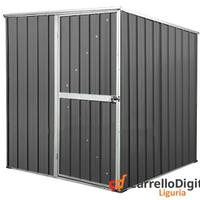 Box giardino lamiera acciaio 175x185 grigio scuro