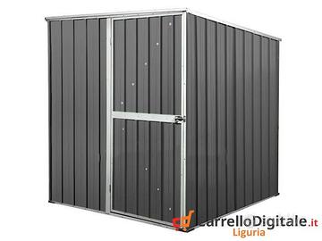 Box giardino lamiera acciaio 175x185 grigio scuro