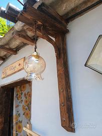Lampada in legno artigianale