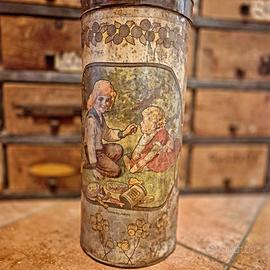 Scatola Latta Cilindro Caramelle Cioccolato  De Co