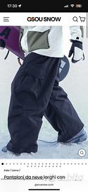 Pantaloni NUOVI Baggy da Sci/Smow *GSOU SNOW* Neri