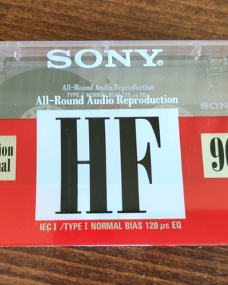 Audio-musicassetta Sony HF 90 nuova VINTAGE