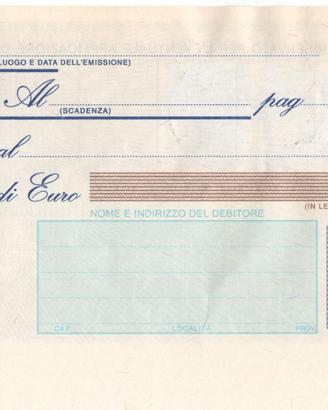 Cambiale anno 2002 NUOVA da 13,95 € con bolli