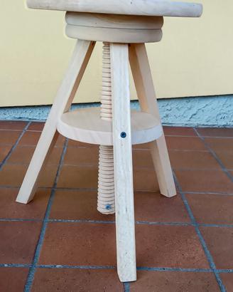 sgabello in legno 