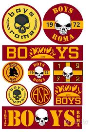 10 ADESIVI BOYS 1972 ULTRAS ROMA CAPITALE ASR