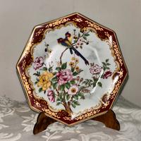 Piatto giapponese porcellana con uccelli e fiori