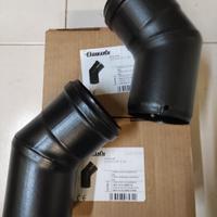 Coppia di curve a 45  gradi diametro 80