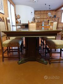 Tavolo in legno noce artigianato veneto