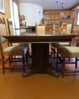 Tavolo in legno noce artigianato veneto