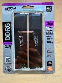 Crucial Pro RAM DDR5 32GB Kit 2x16GB) 6000MHz CL36