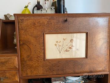 Sala da pranzo in radica anni 50