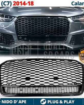 GRIGLIA Anteriore PER Audi A7 C7 NIDO D'APE Nero L