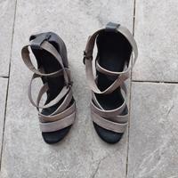 Sandali con zeppa Blue grigio Patti di Luna