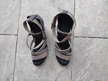 Sandali con zeppa Blue grigio Patti di Luna