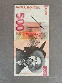Banconota Tallero sloveno o tolar (500)