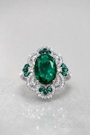 Anello regolabile Argento e Tormalina