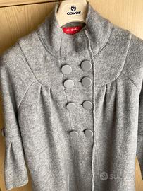 Cappotto Grigio Donna Derhy 100% Lana
