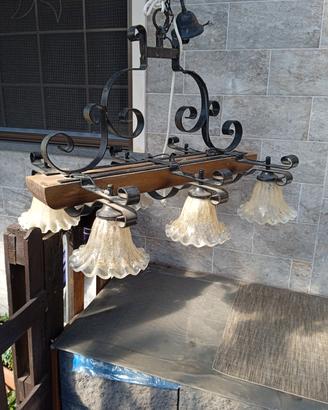 lampadario rustico