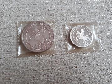 10 e 25 Ecu in argento con Pegaso, Grecia