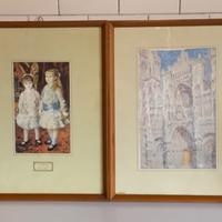 Modernariato 2 stampe in quadro anni '60/70