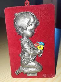 Capezzale peltro fatto a mano Made in Italy