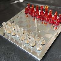 Gioco degli scacchi n vetro