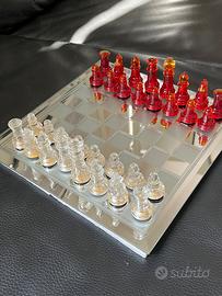 Gioco degli scacchi n vetro