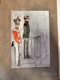 Milano Induno Gerolamo acquerello dipinto antico