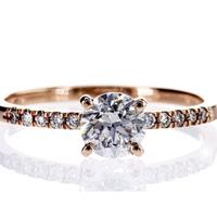 Anello oro rosa e diamanti 1.01 ct con certificato
